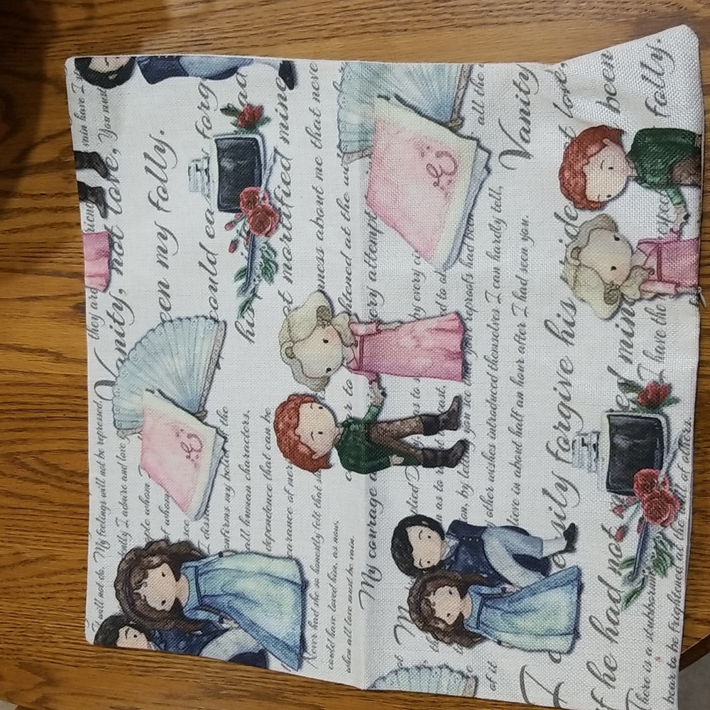 NWOT Pride and Prejudice pillow case